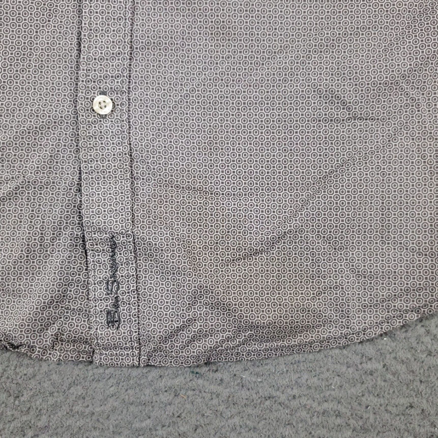 Ben Sherman Ben Sherman Men's Medium Brown Geometric Button-Up Shirt Short Sleeve Casual Modern Size US M / EU 48-50 / 2 - 3 Thumbnail