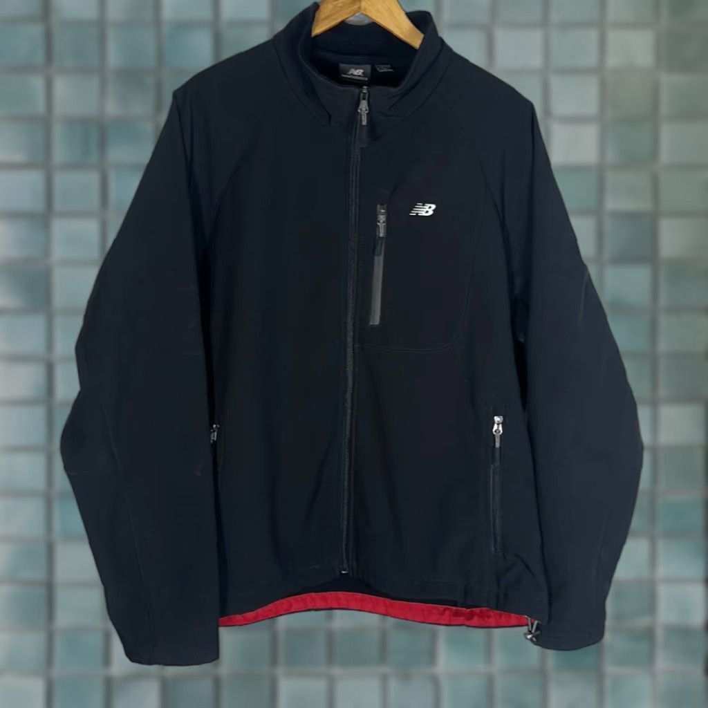 New Balance New Balance Mens Black Soft Shell Fleece Lined Jacket Coat XL Black Unisex Adults P2P 25” Length 34” Track Jacket Size US XL / EU 56 / 4 - 1 Thumbnail