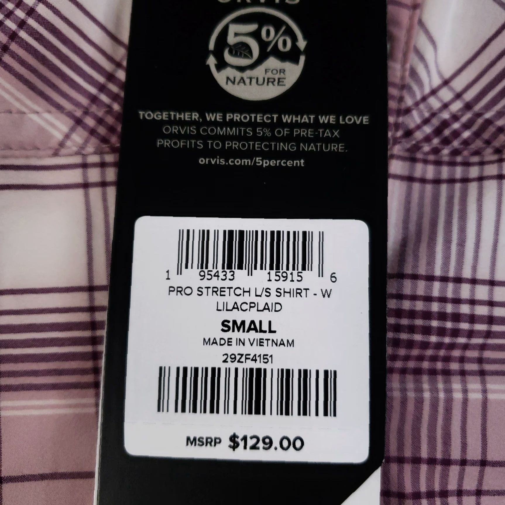 Orvis Orvis Pro Shirt Womens Small Purple Plaid Stretch Long-Sleeved Lightweight Button-Up Size S / US 4 / IT 40 - 6 Thumbnail