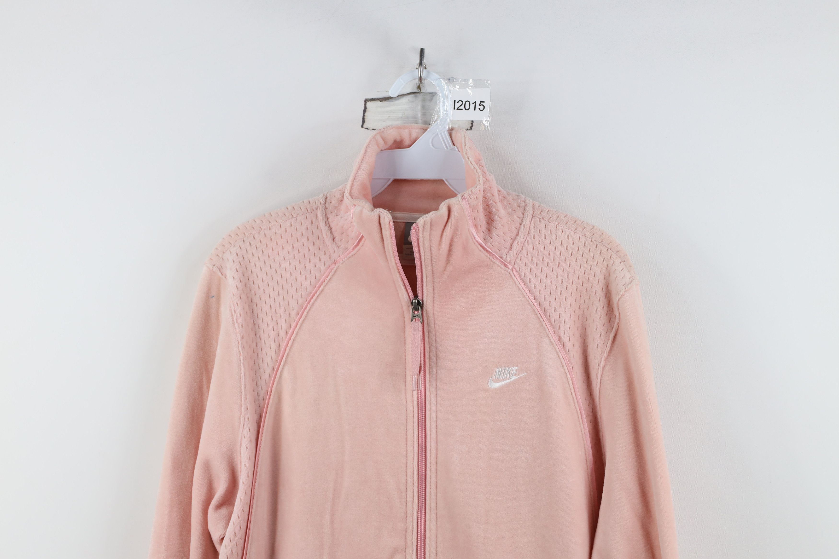 Nike Vintage Y2K Nike Plush Velour Full Zip Track Jacket Pink Size L / US 10 / IT 46 - 2 Thumbnail