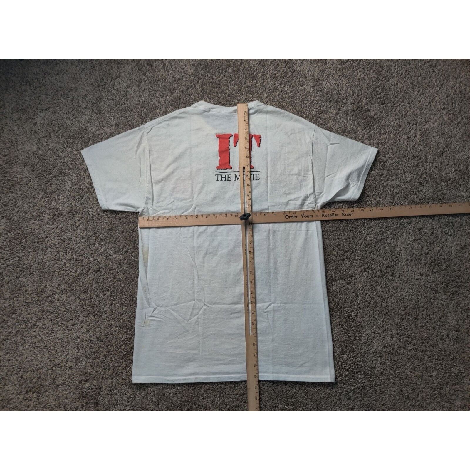 Other IT The Movie Shirt Adult Mens Medium White Red Evil Clown Size US M / EU 48-50 / 2 - 14 Thumbnail
