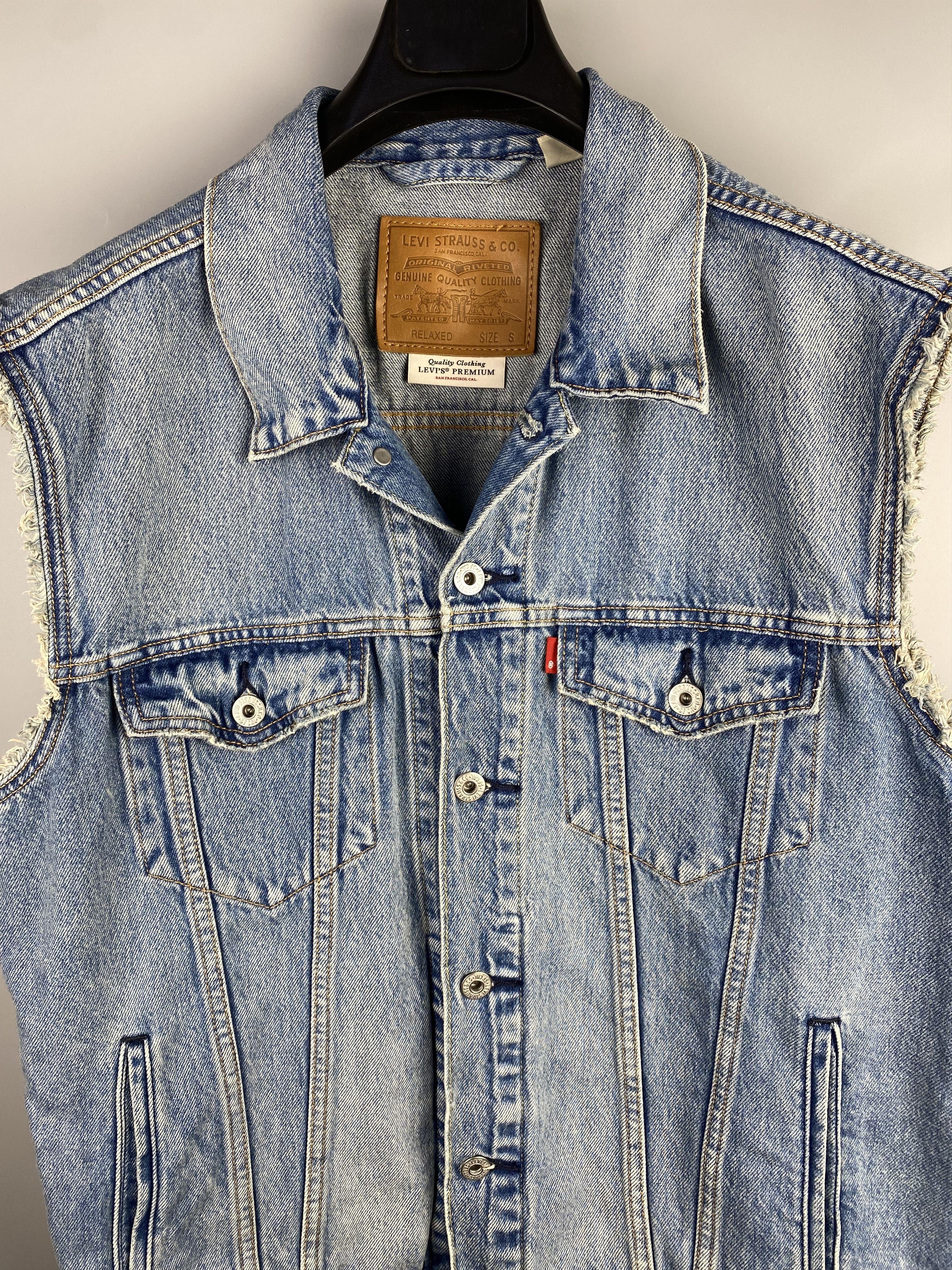 Levi's Levis Denim Waistcoat Vest Size US S / EU 44-46 / 1 - 3 Thumbnail