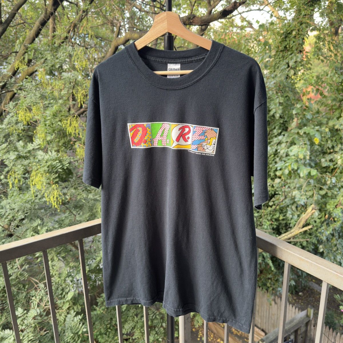 Dare Resist Drugs Acid Tab LSD Shirt ERD Grunge Chrome Faded