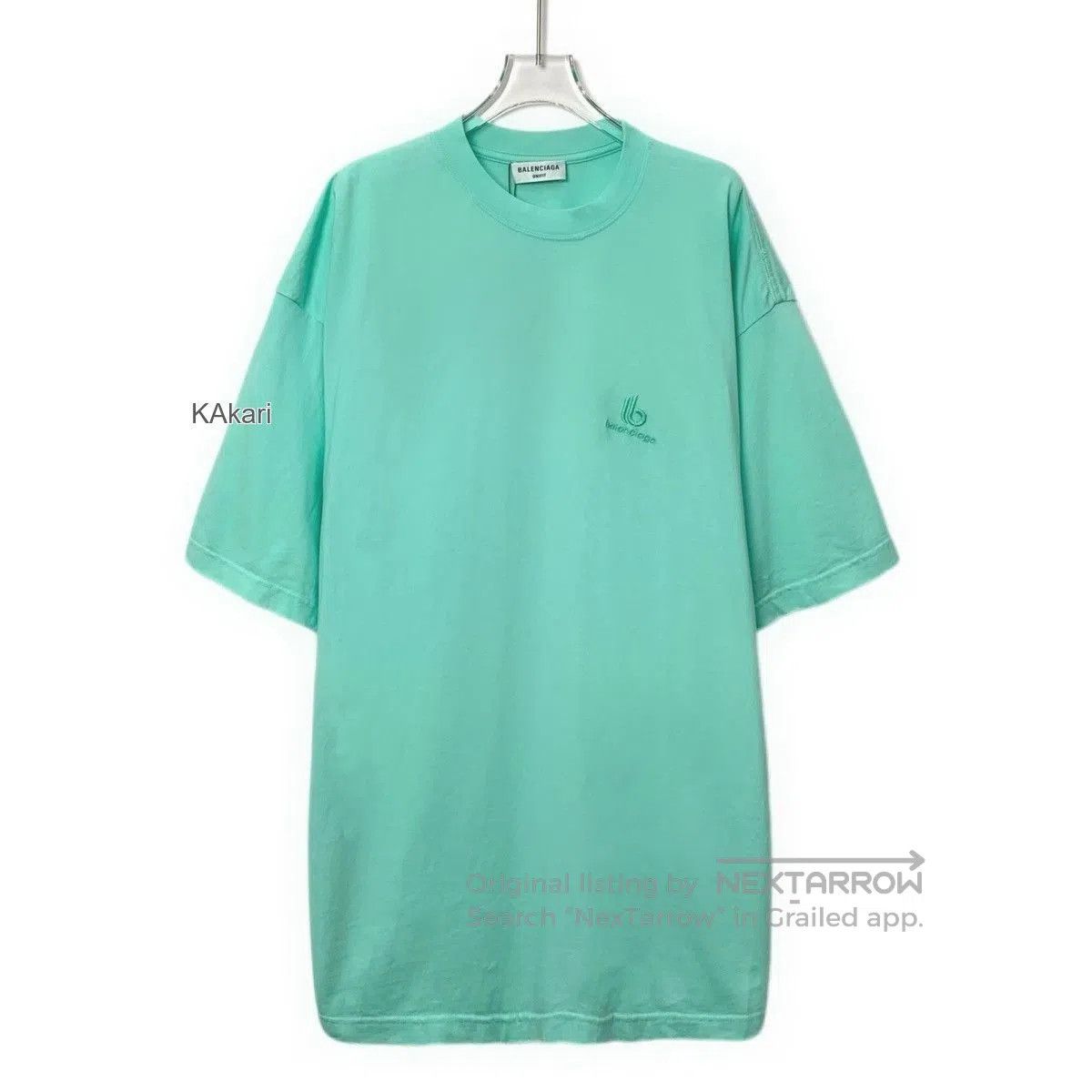 Balenciaga Oversized Green Short Sleeve T. Size US L / EU 52-54 / 3 - 1 Thumbnail