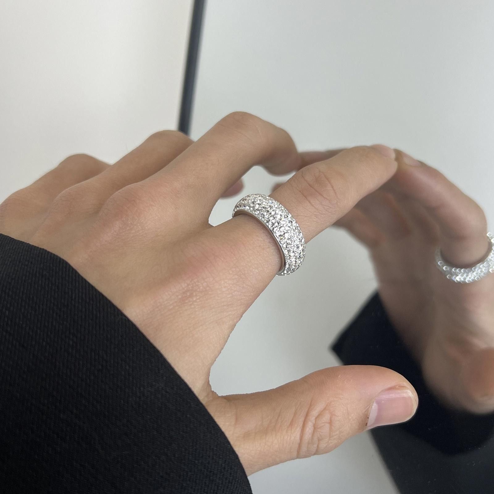 Jewelry Icy Rhinestone Rings, Faux Diamonds Ring Size ONE SIZE - 3 Thumbnail