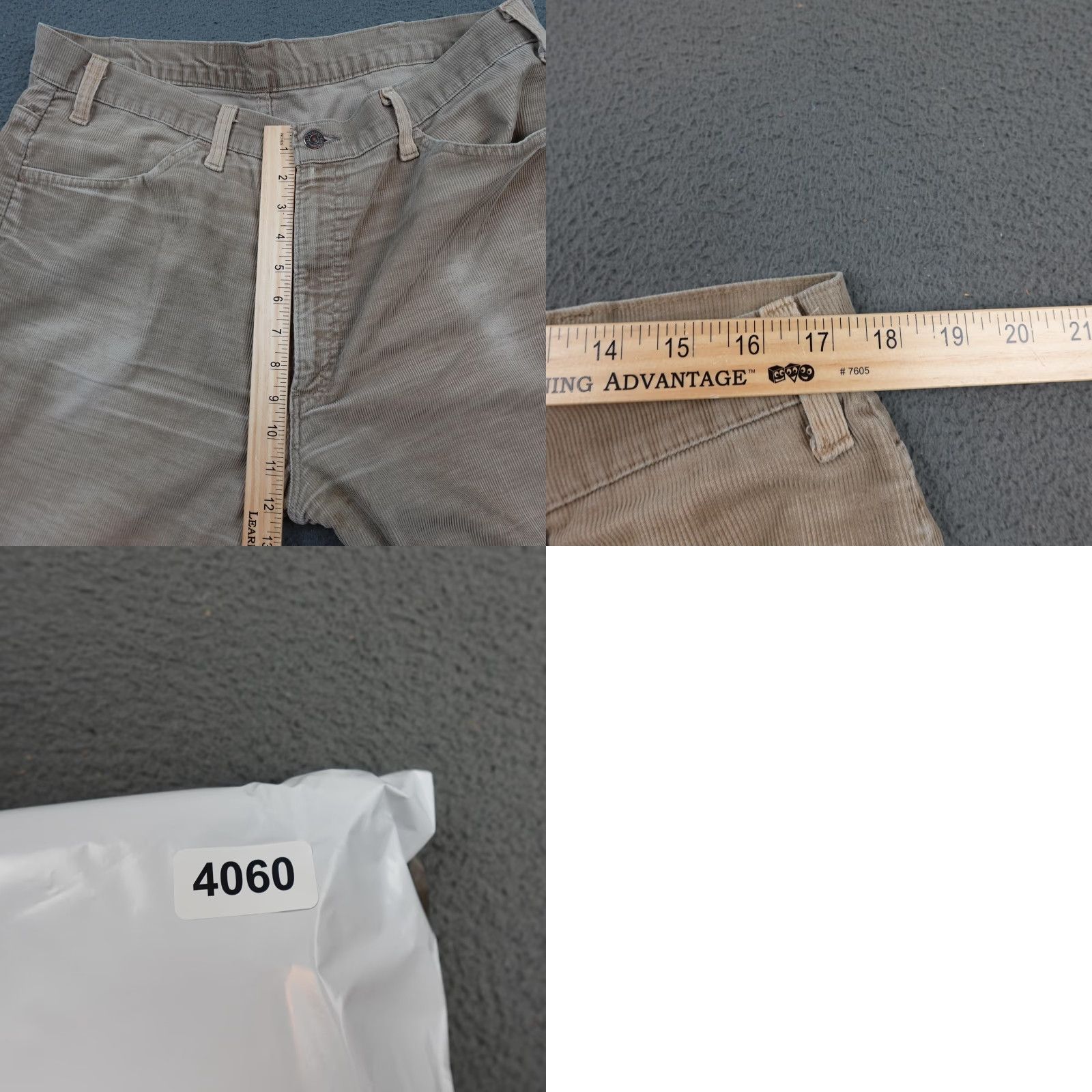 Levi's VINTAGE Levi's 517 Pants Mens 35x30 Corduroy Straight Leg Five Pocket Casual Beige Size US 35 - 9 Thumbnail