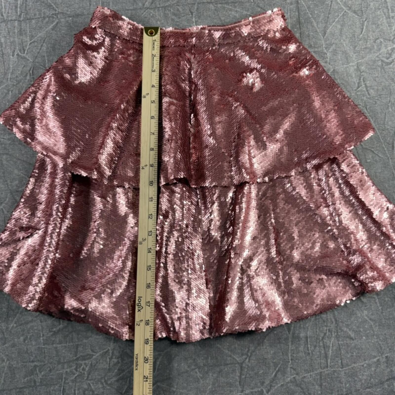 Other Rachel Parcell Skirt Women's XS Pink Sequined Glamorous Size 26" / US 2 / IT 38 - 4 Thumbnail
