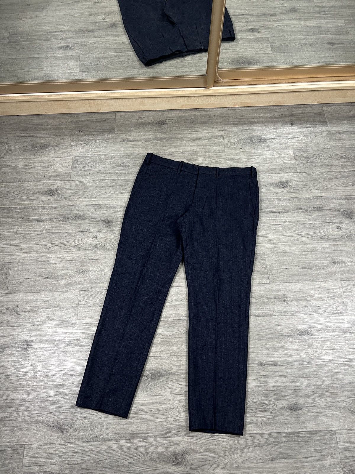 Neil Barrett Neil Barrett Navy and White Wool Pinstripe Suit Mens Size 56 Size 46R - 15 Thumbnail