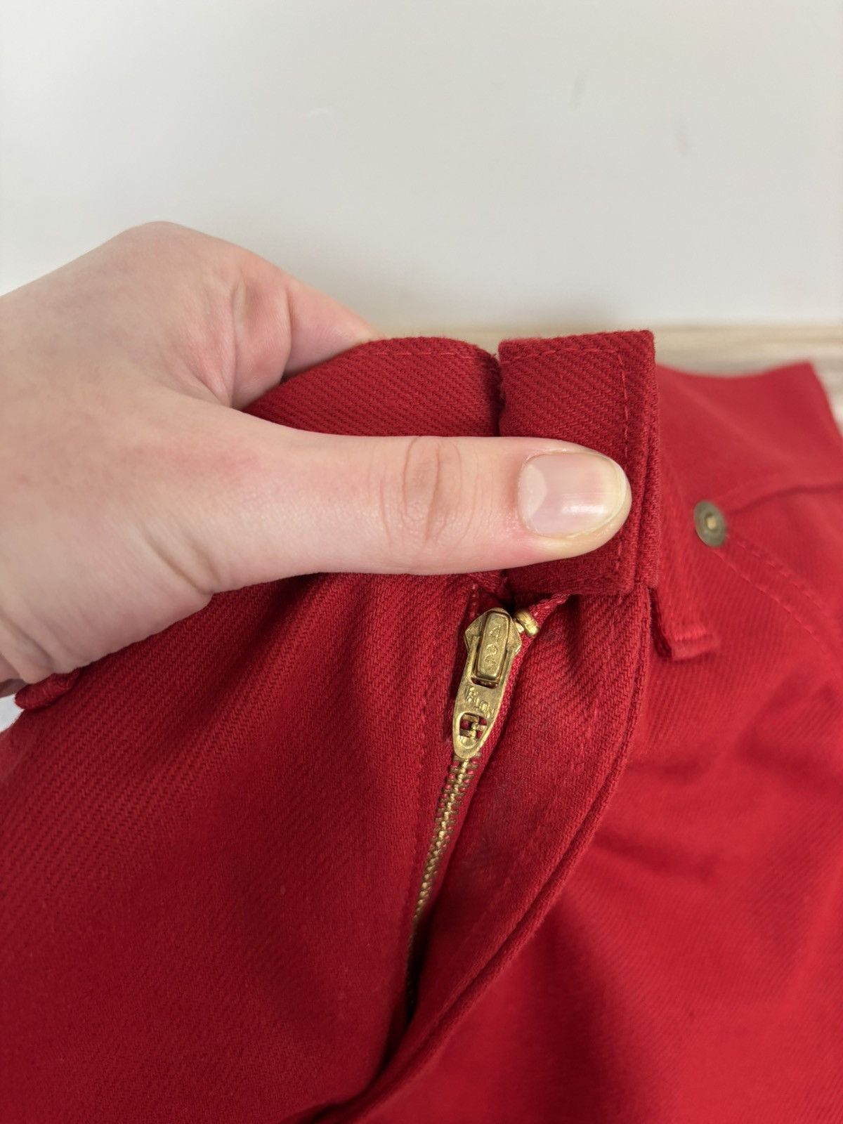 Lee Vintage 1980s Lee Riders 1952 Red Denim Jeans Straight Leg Size US 29 - 9 Thumbnail