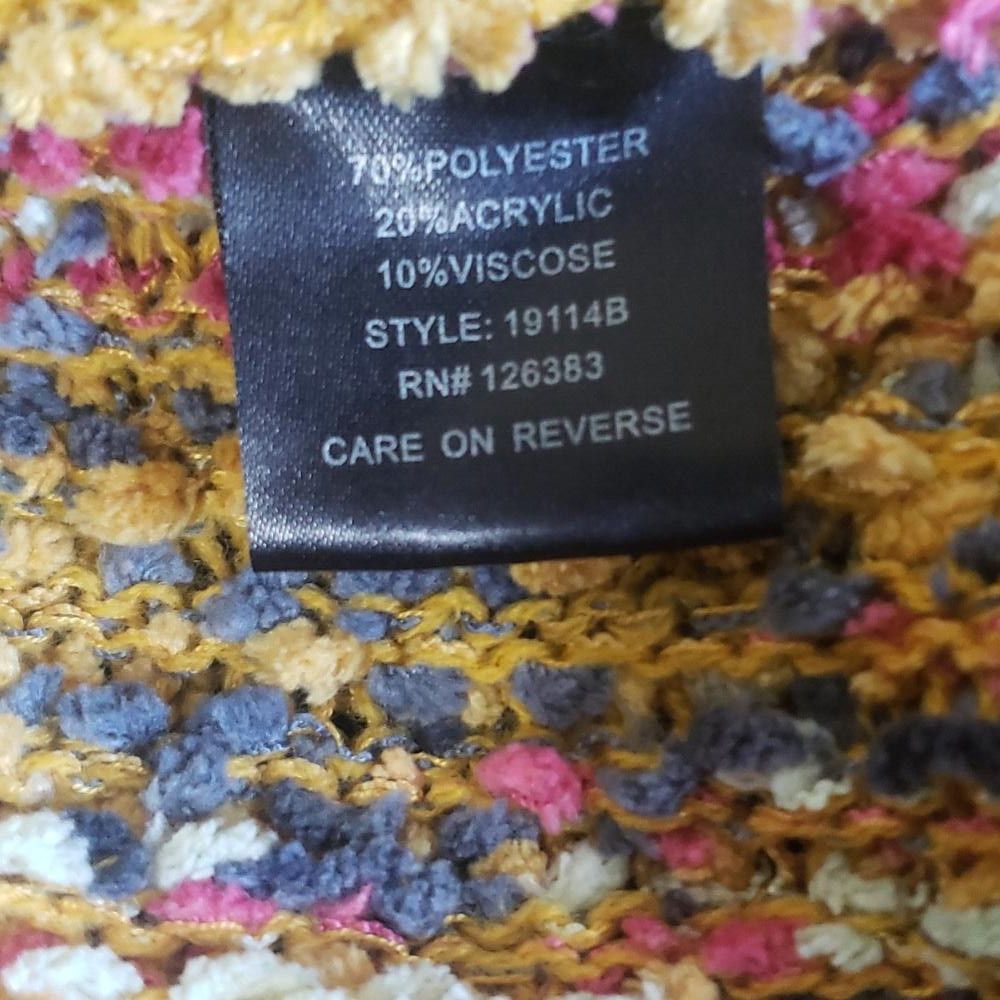 Designer CT1916 Ethyl Yellow & Gray V-neck Sweater S Size S / US 4 / IT 40 - 6 Thumbnail