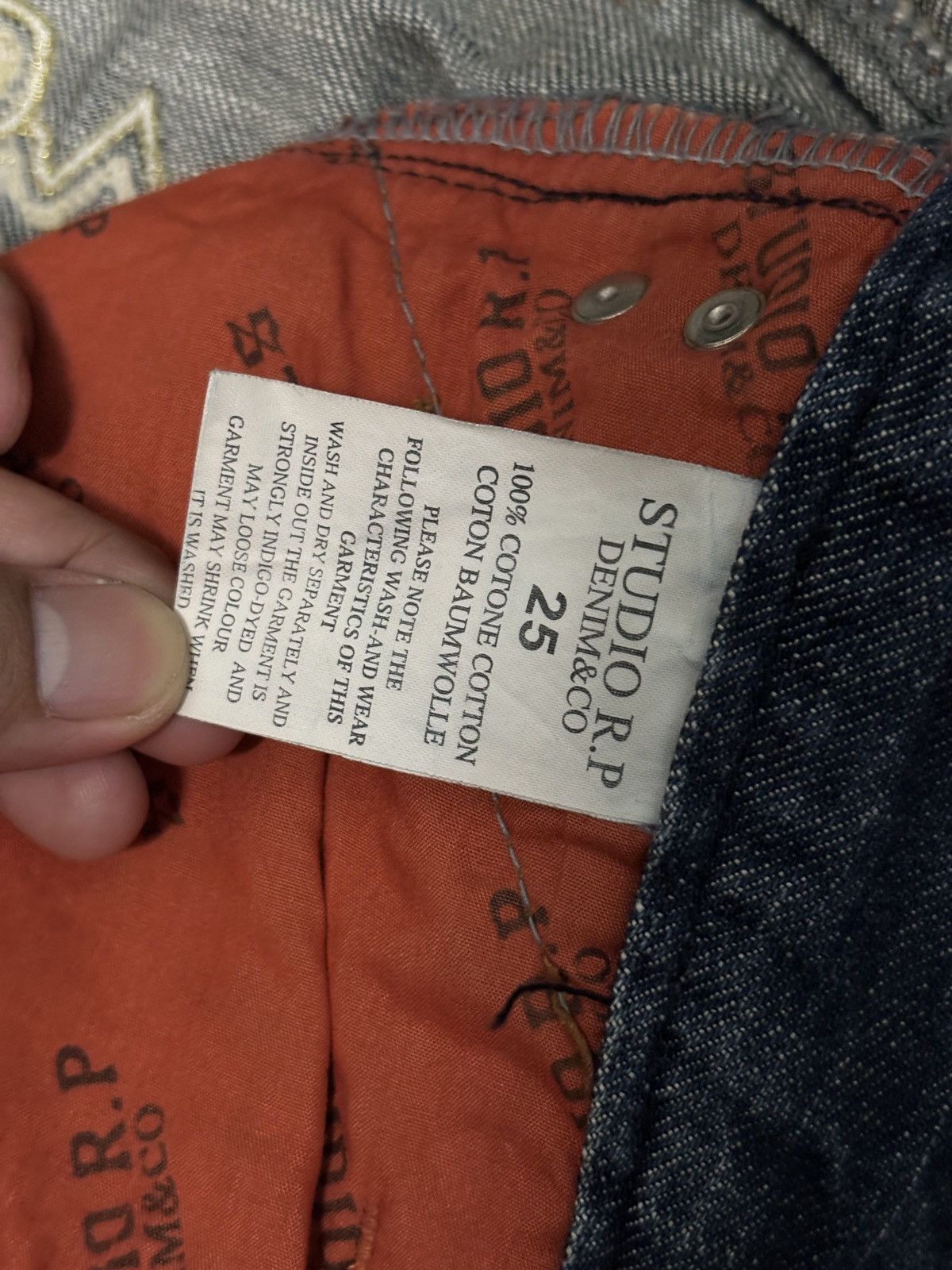 Le Grande Bleu (L.G.B.) (NEED GONE) Y2K Studio R.P Red Pepper Denim Jeans Size 29" - 8 Thumbnail