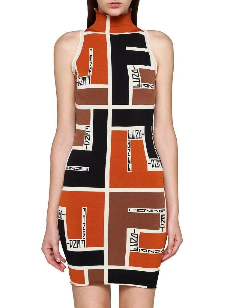 Fendi o1y0925 Mini Dress in Multicolor Size S / US 4 / IT 40 - 3 Thumbnail