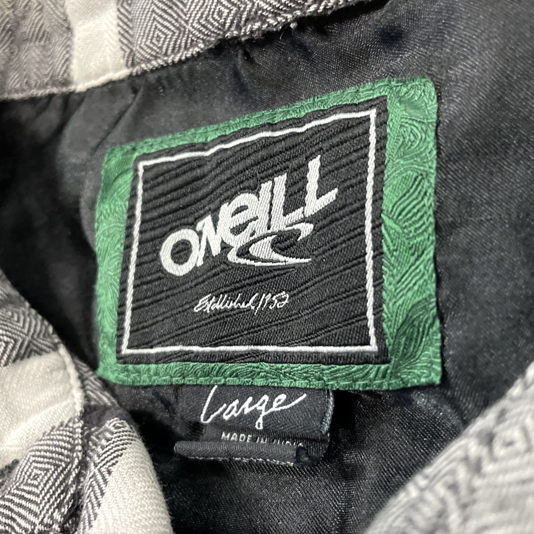 O'Neill VINTAGE O'Neill Flannel Button Shirt Men L Y2k Streetwear Skate Surf Grunge Gray Plaid L Size US L / EU 52-54 / 3 - 7 Thumbnail