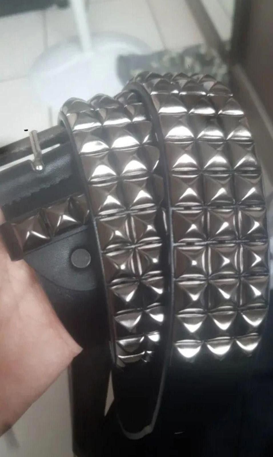 Other 120cm Vintage Studded Pyramid Punk Belt Size ONE SIZE - 5 Thumbnail
