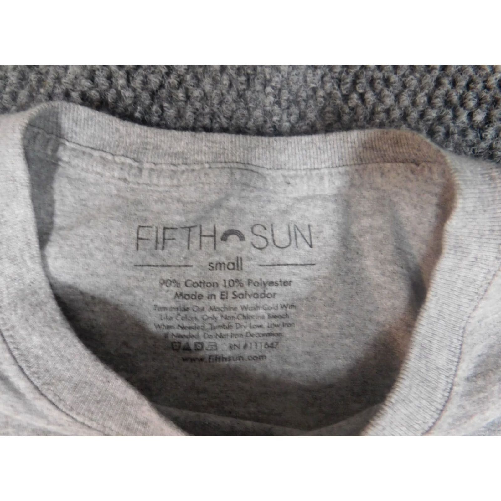 Vintage Fifth Sun Womens Shirt S Gray Casual Cotton T-Shirt Short Sleeve Collared Basic American Pride Casual Size S / US 4 / IT 40 - 5 Thumbnail