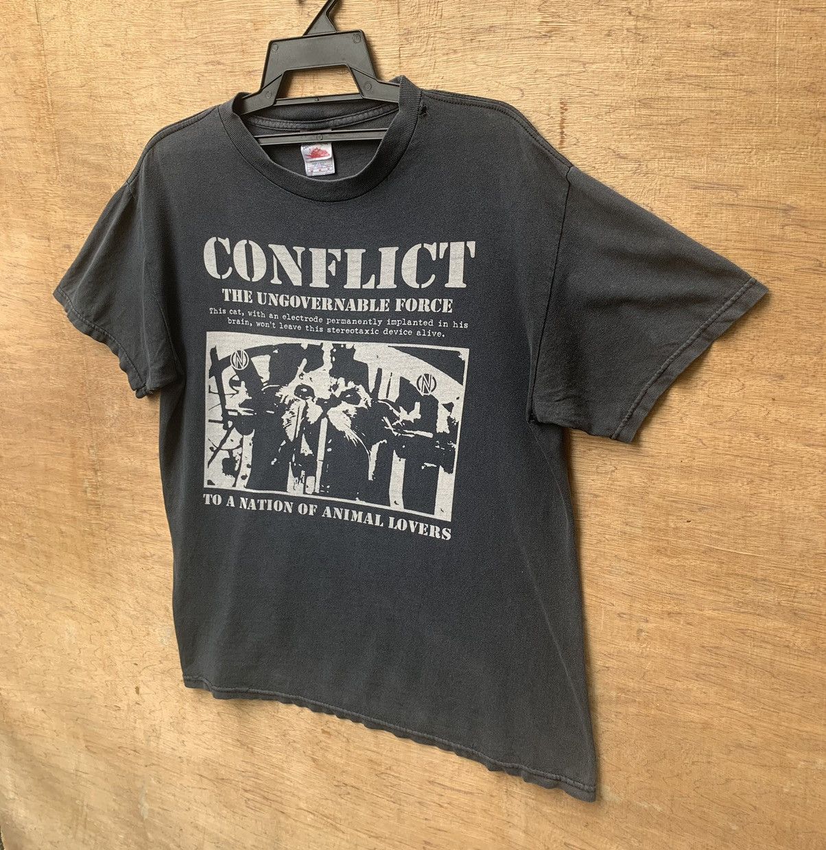 Band Tees Distressed CONFLICT Anarcho-Punk Band The Ungovernable Force Size US M / EU 48-50 / 2 - 4 Thumbnail