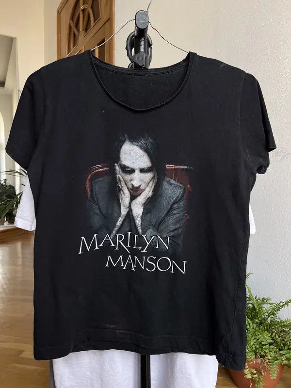Band Tees Marilyn Manson Portrait T-Shirt vintage style Size US M / EU 48-50 / 2 - 1 Thumbnail