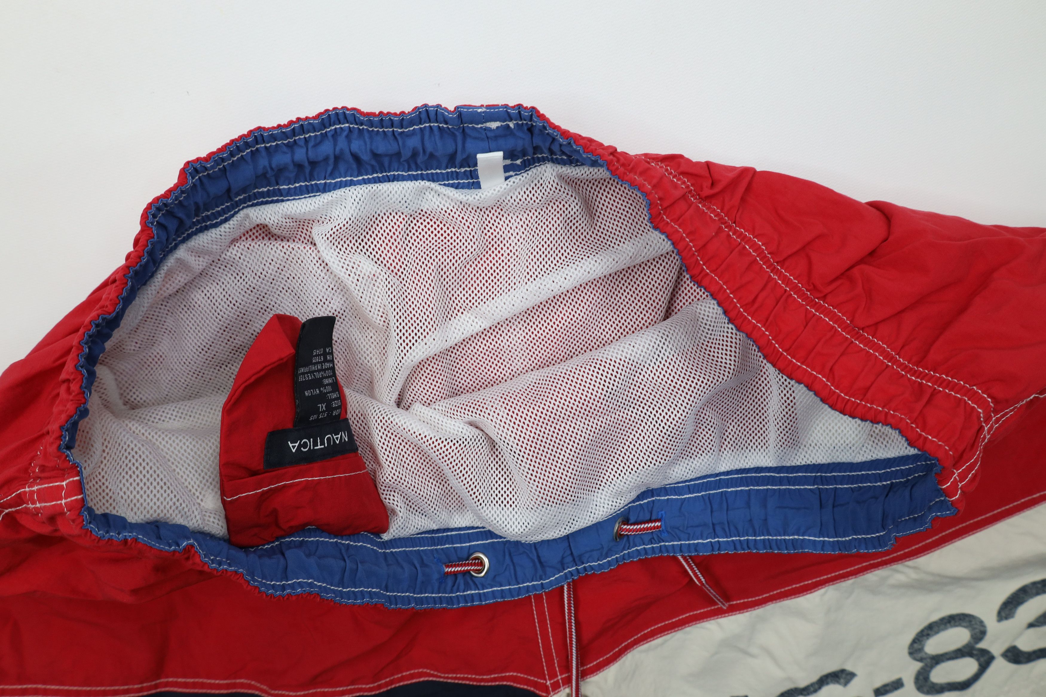 Nautica Vintage 90s Nautica Block Lined Sailing Shorts Swim Trunks Size US 36 / EU 52 - 8 Thumbnail