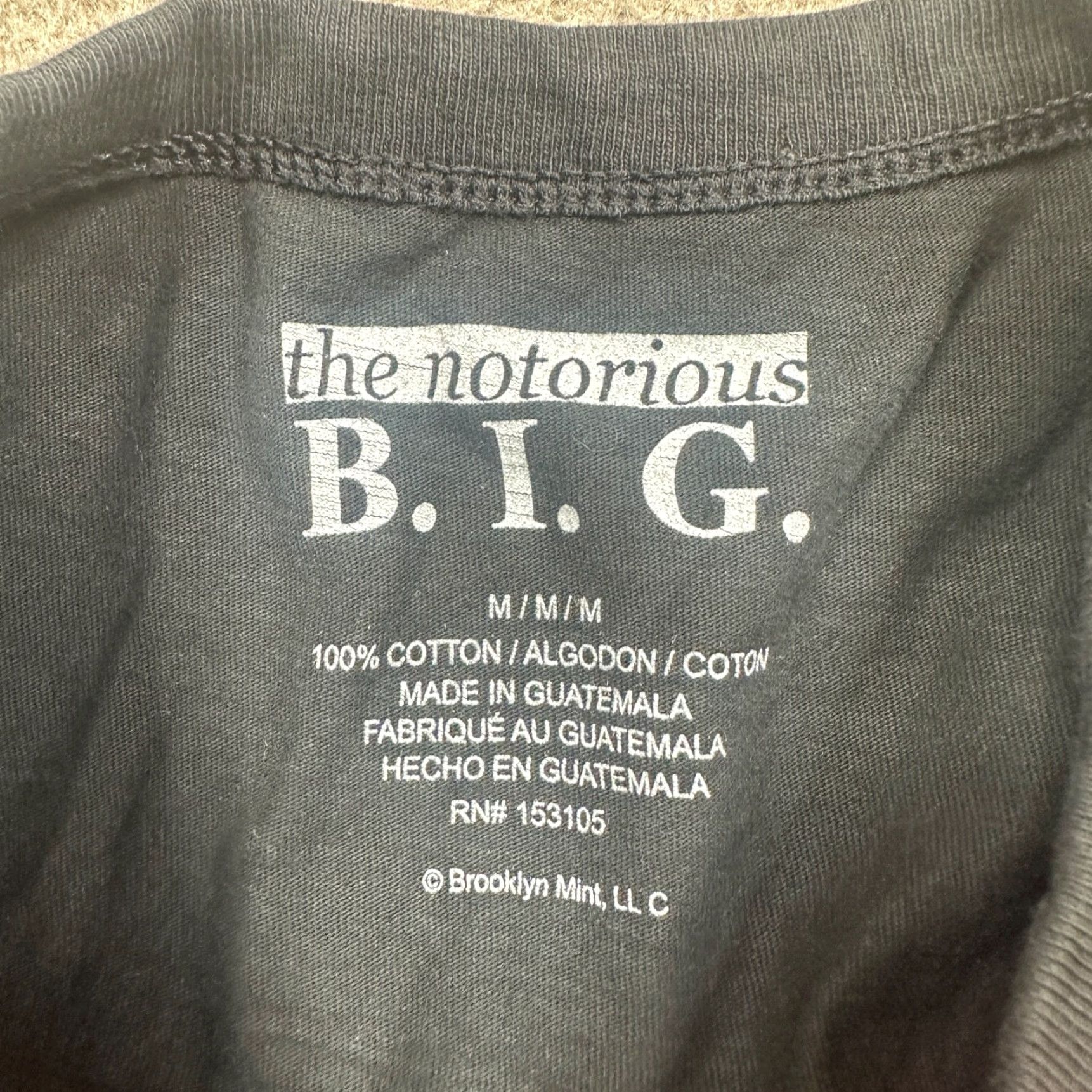 Vintage The Notorious BIG T-Shirt Mens M Black Short Sleeve Hip Hop Rap Tee Size US M / EU 48-50 / 2 - 7 Thumbnail