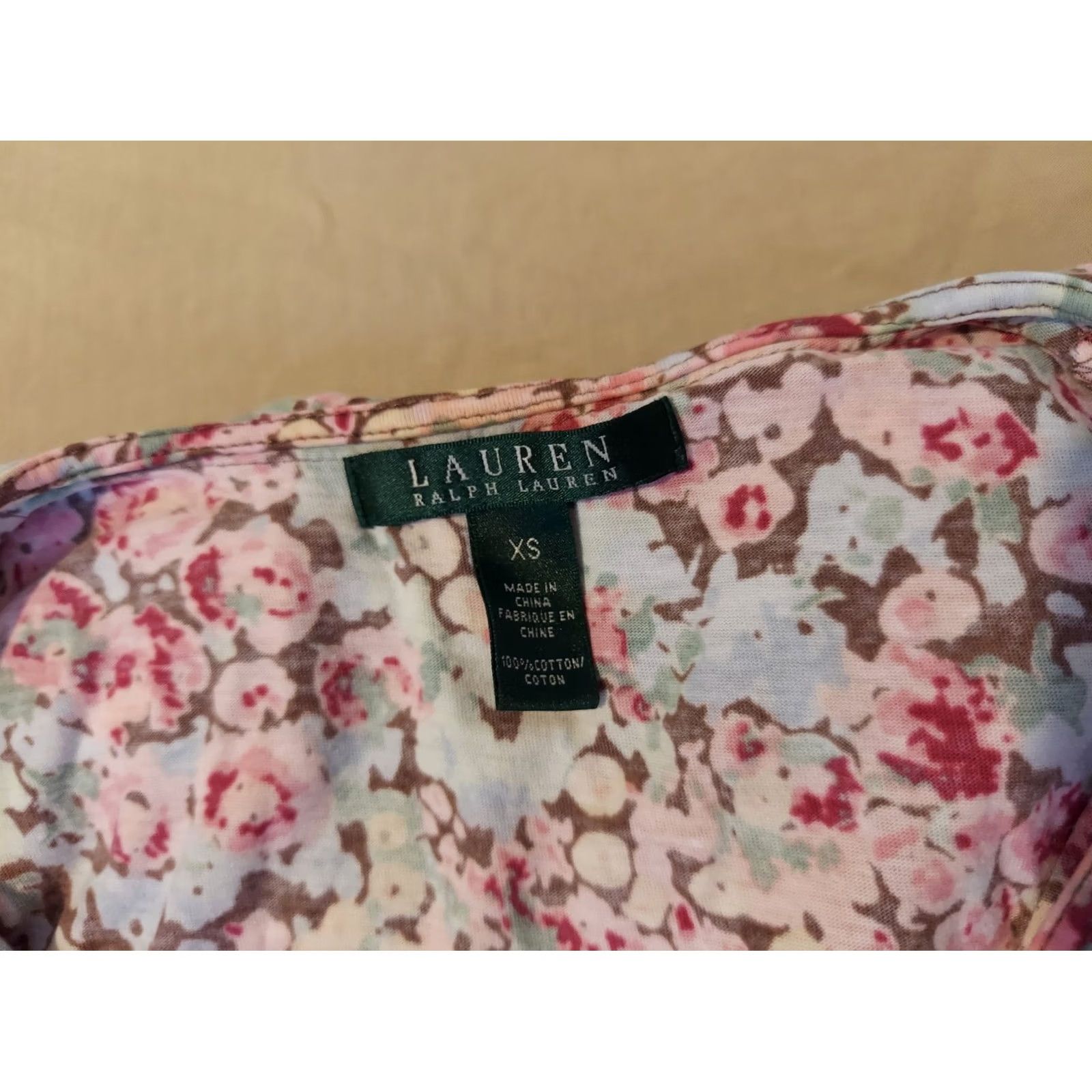 Polo Ralph Lauren Polo Ralph Lauren Shirt Blouse XS Pink Floral Cotton Womens Size XS / US 0-2 / IT 36-38 - 3 Thumbnail