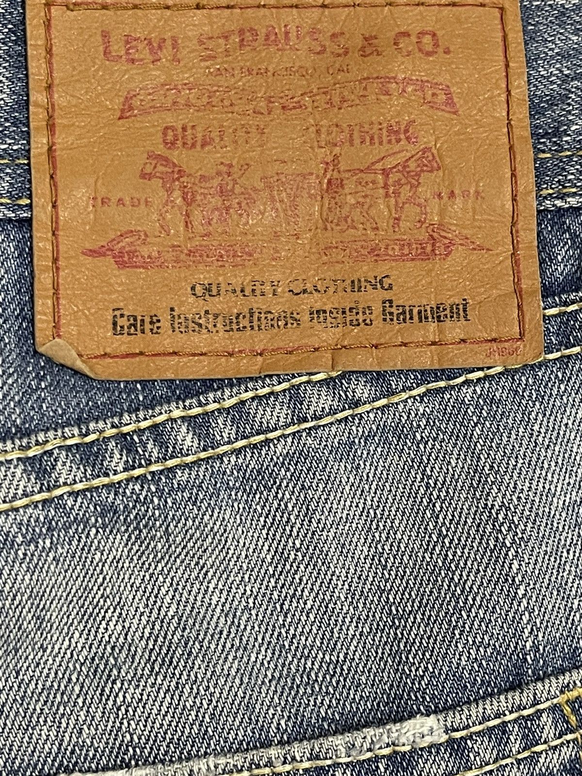 Levi's Vintage 90s Levis Blue Faded Wash Distress Style Jeans Size US 34 / EU 50 - 9 Thumbnail