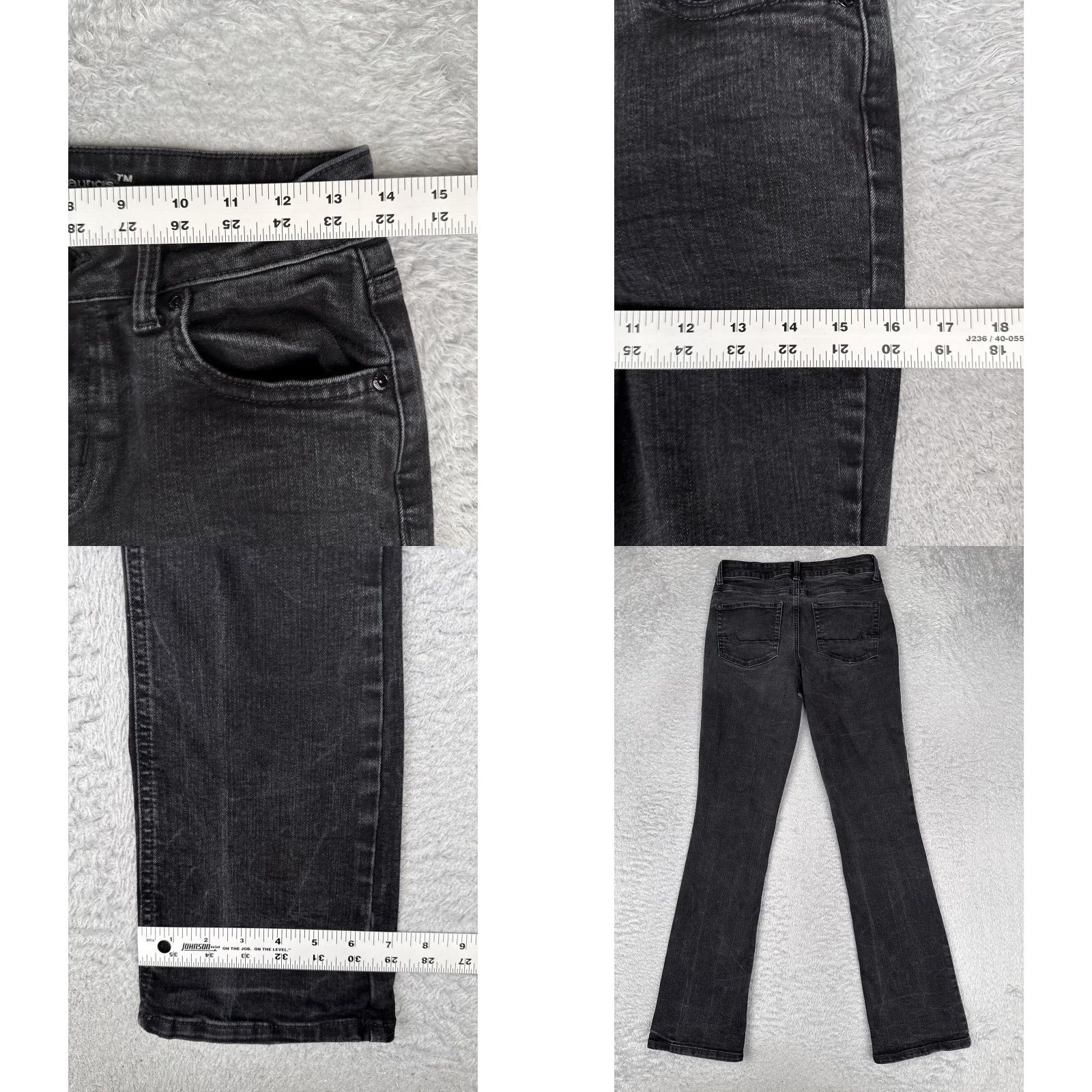 Vintage Maurices M Jeans Bootcut Jeans Womens 4 Regular Gray Charcoal Wash 26x31 Stretch Denim Size 27" / US 4 / IT 40 - 9 Thumbnail