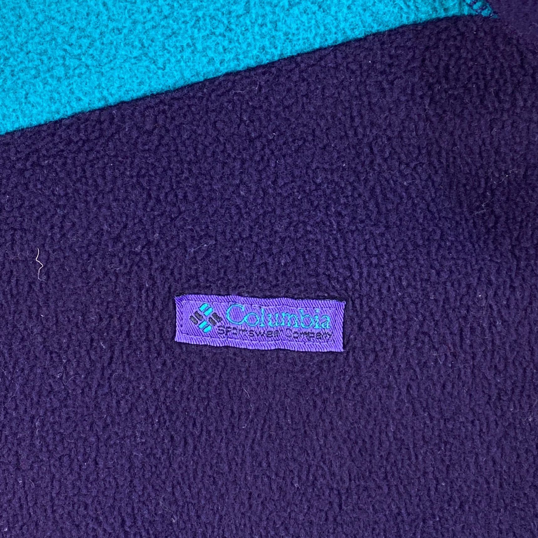 Vintage VINTAGE Columbia Heavy Thick Fleece Jacket Purple Teal Mens Medium Radial Sleeve Jacket Mens M Purple Teal Columbia Fleece Jacket 90s Radial Sleeve Size US M / EU 48-50 / 2 - 6 Thumbnail