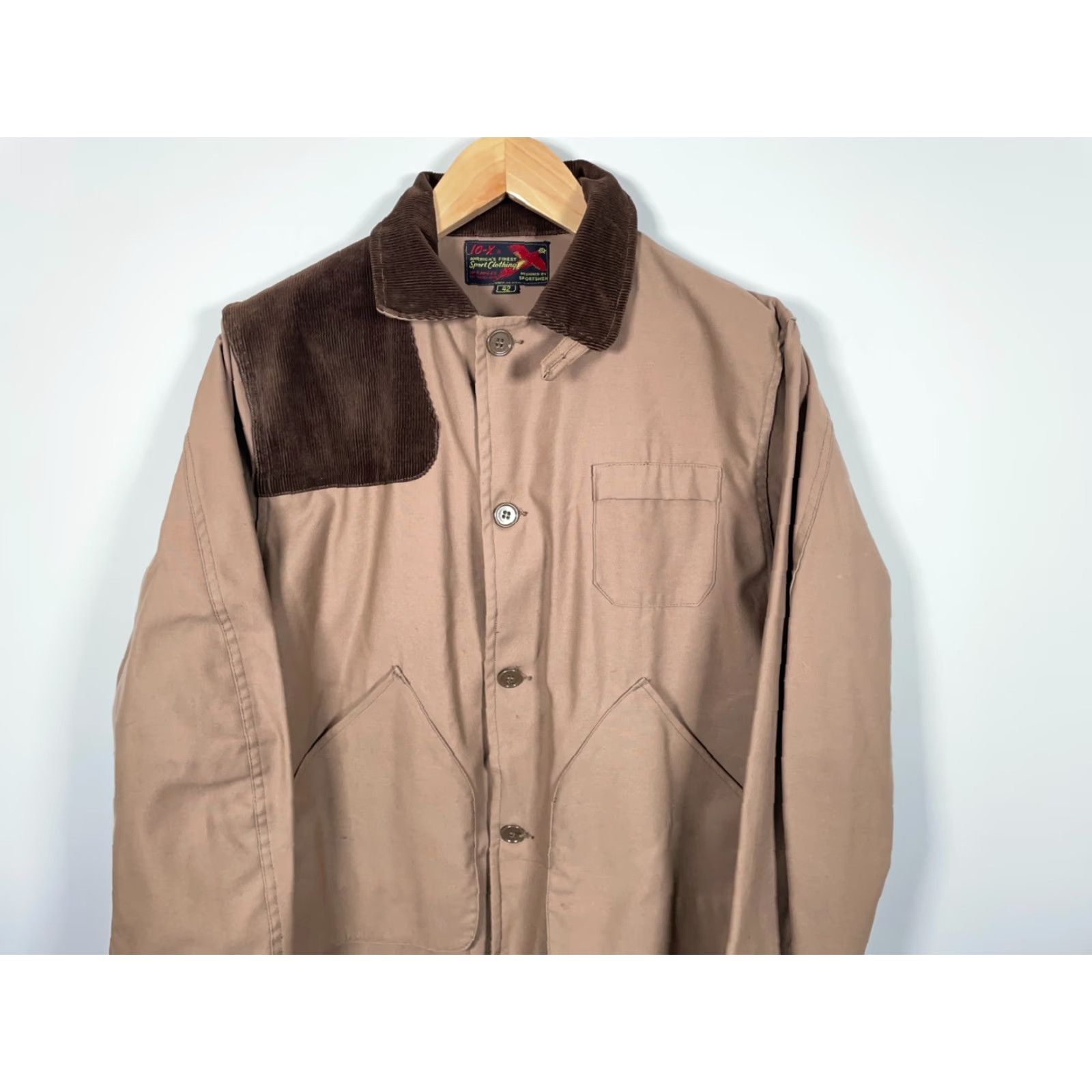 Vintage VINTAGE 10X MFG CO Shooting Jacket Men 42 Large Brown Talon Zip Game Pocket Hunting Jacket Size US XS / EU 42 / 0 - 4 Thumbnail