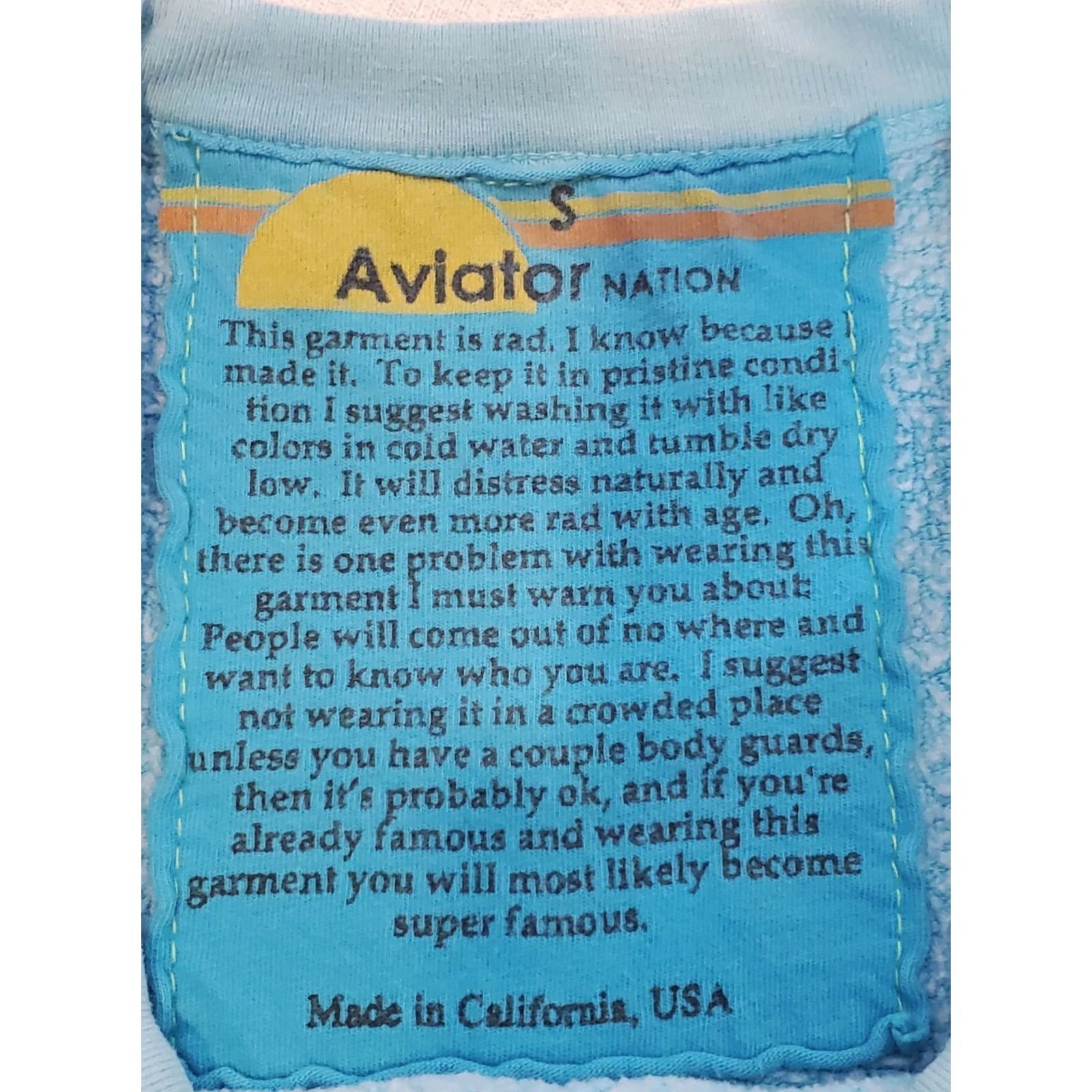 Aviator Nation Aviator Nation Bolt Sweatshirt Crewneck Blue Tie Dye 5 Stripe Women's S Pullover Knit Raglan Sleeve Casual Size S / US 4 / IT 40 - 6 Thumbnail