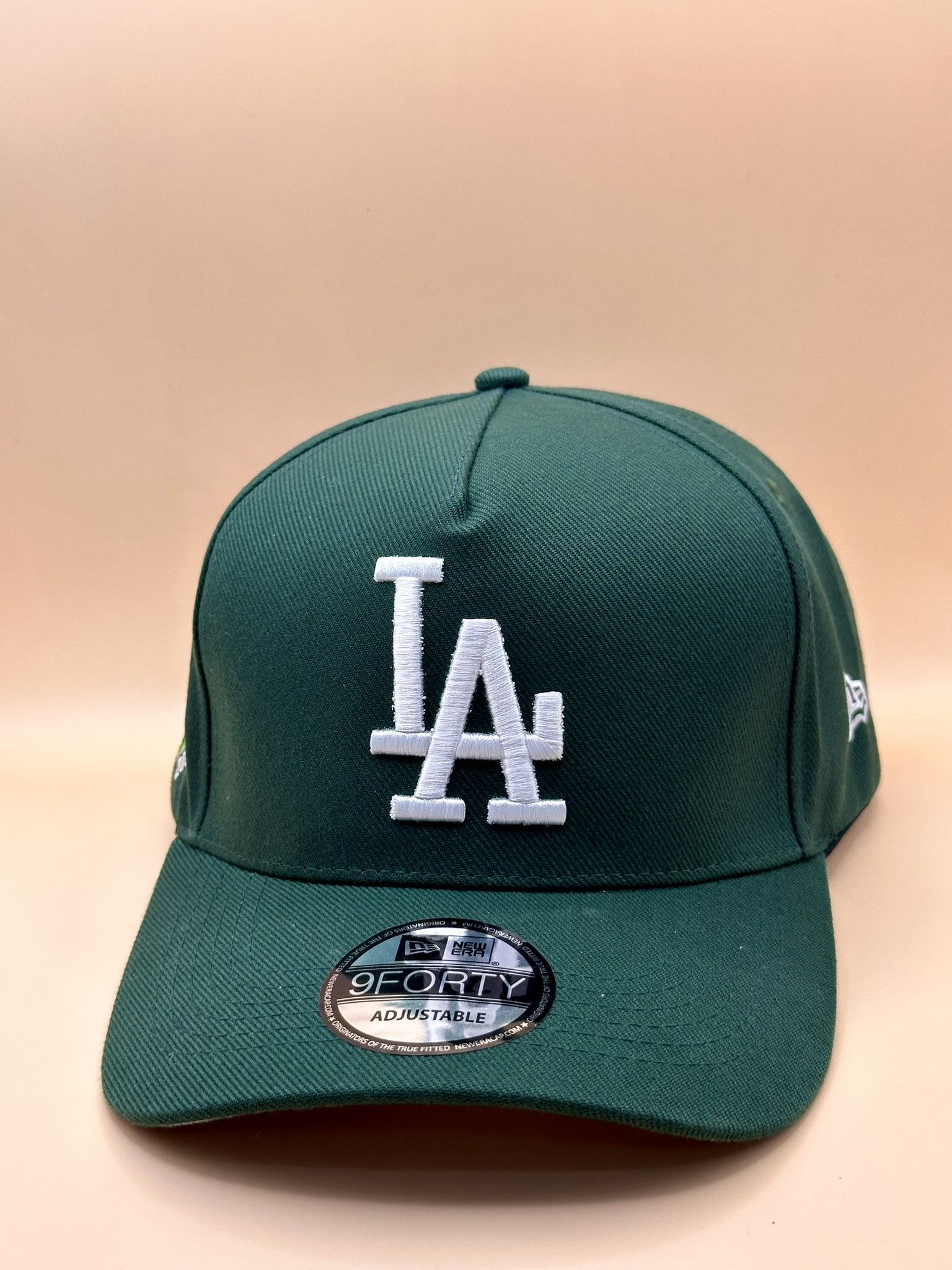 New Era LA Dodgers Green Adjustable Cap White Logo Hat Size ONE SIZE - 4 Thumbnail
