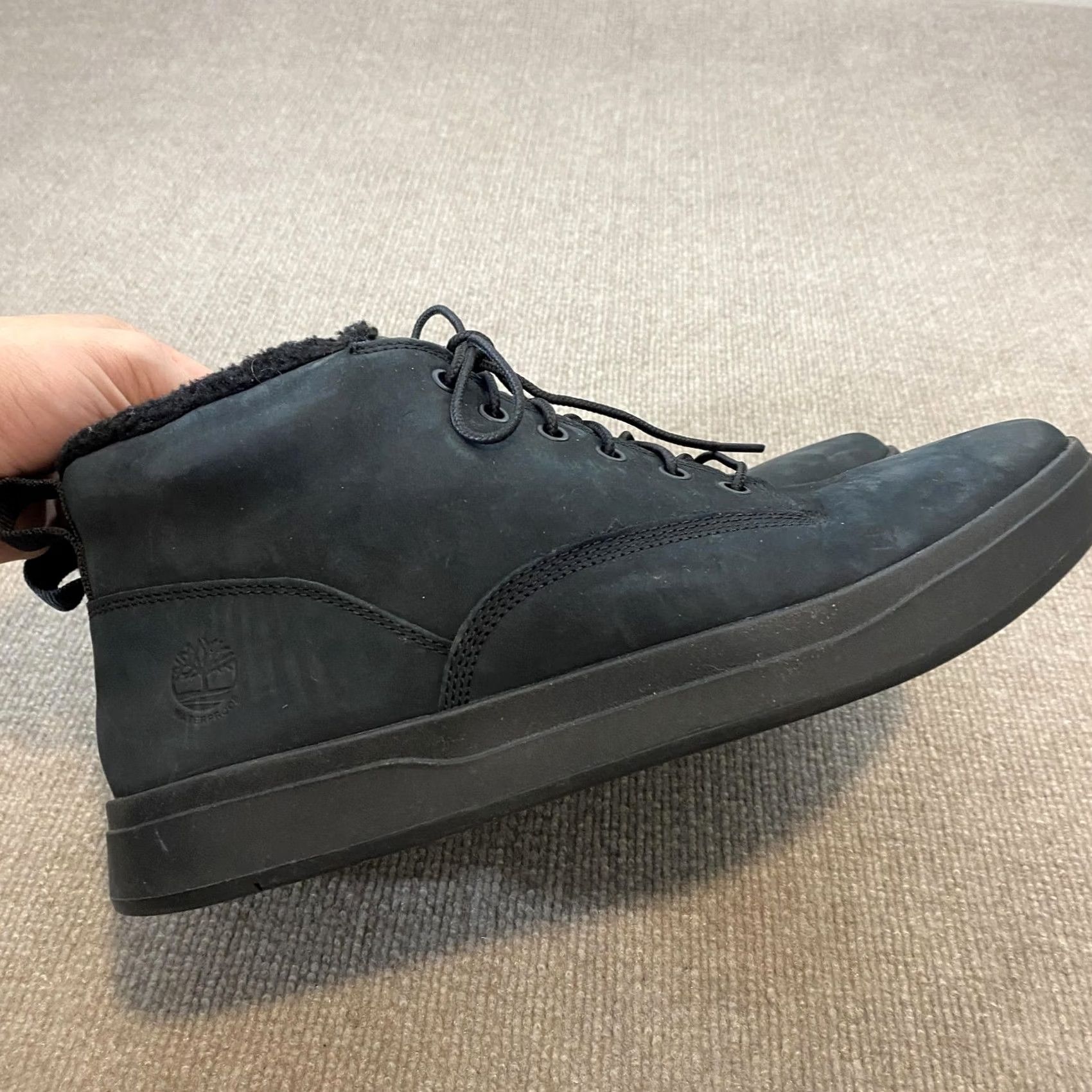 Timberland Timberland Boots Mens Size 12 Black Nubuck Shearling Ankle Winter Lined A2G6R Size US 12 / EU 45 - 2 Thumbnail