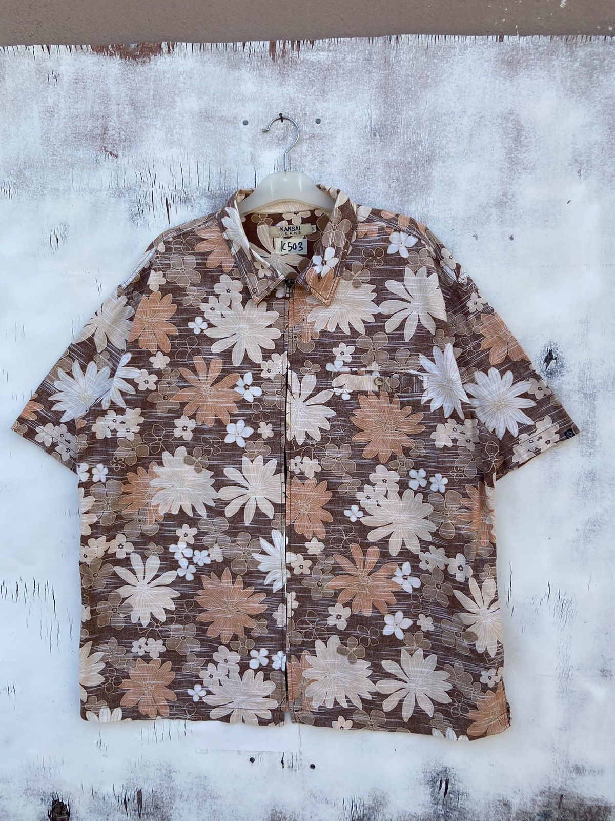 Kansai Yamamoto Kansai Jeans Floral Design Shirt Size US XXL / EU 58 / 5 - 1 Thumbnail