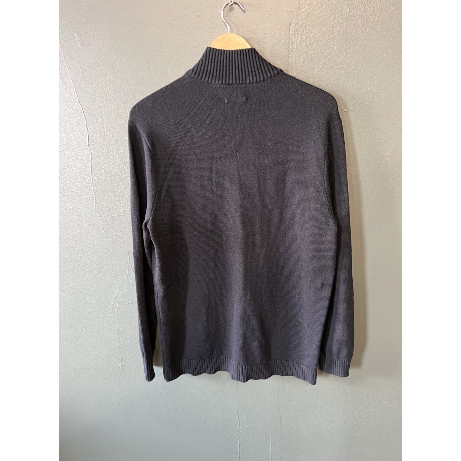 Vintage Tesla Mens Black Knit 1/4 Zip Pullover Sweatshirt M Medium Black Knit 1/4 Zip Mens Pullover Sweatshirt Tesla Mens Size US M / EU 48-50 / 2 - 2 Thumbnail