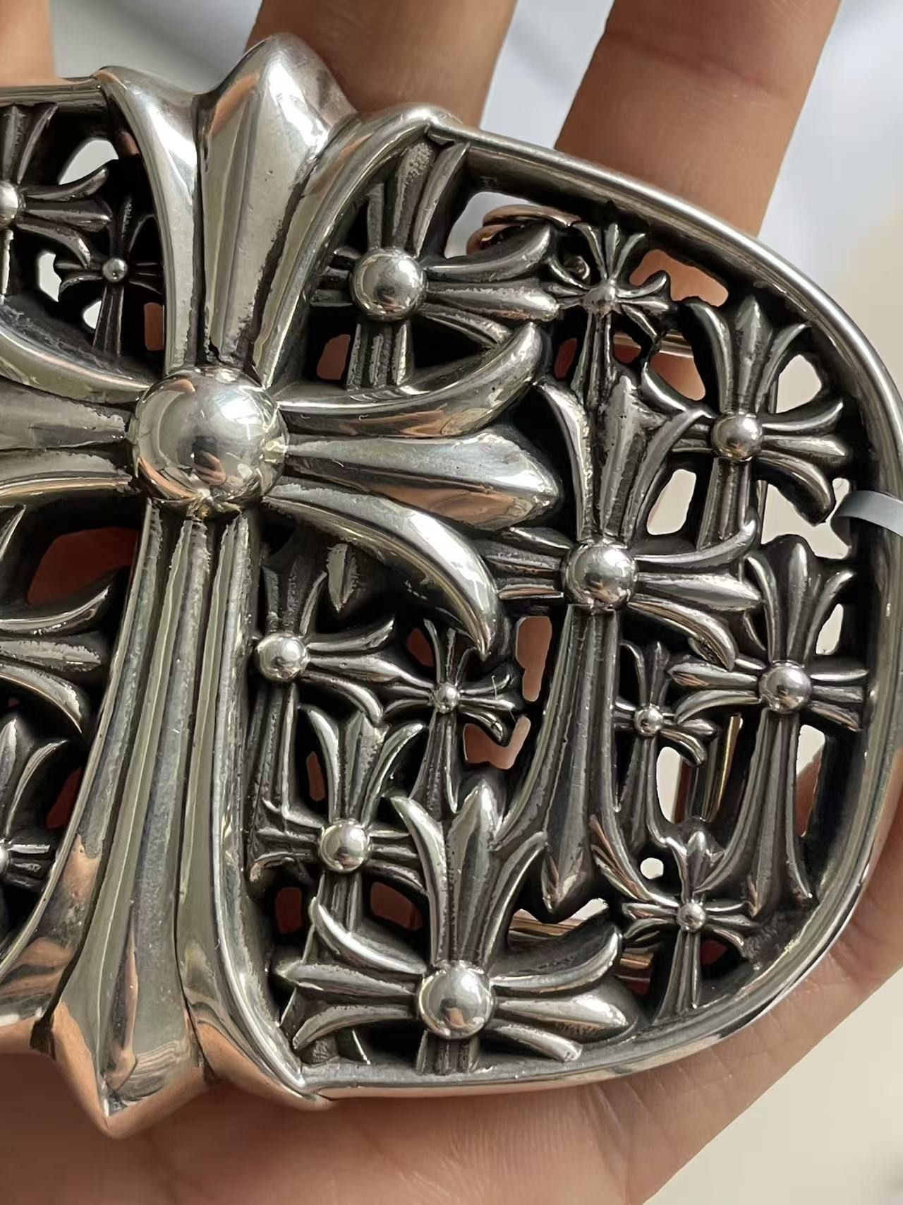 Chrome Hearts Chrome Hearts Silver Cemetery Cross Belt Buckle Size ONE SIZE - 9 Thumbnail
