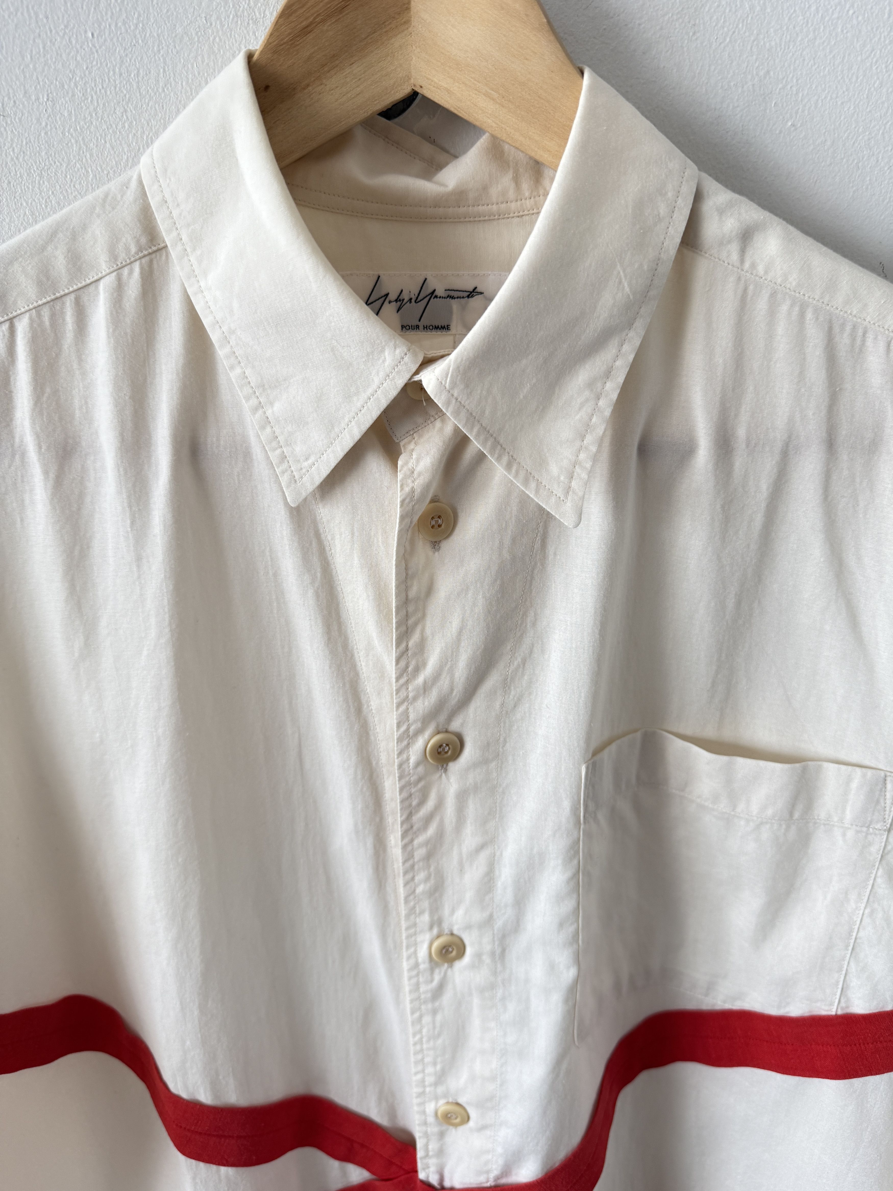 Yohji Yamamoto SS08 Runway Look 1 Red "X" Button Up Shirt Size US S / EU 44-46 / 1 - 3 Thumbnail