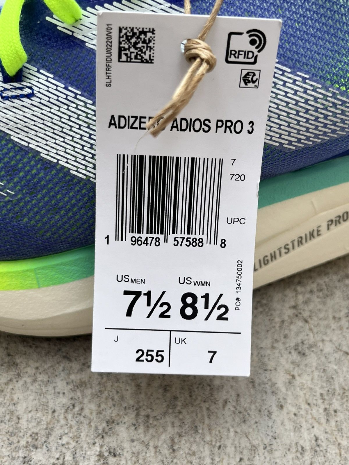 Adidas Adidas Adizero Adios Pro 3 Cobalt Blue (ID3635) Men’s 7.5 Size US 7.5 / EU 40-41 - 8 Thumbnail