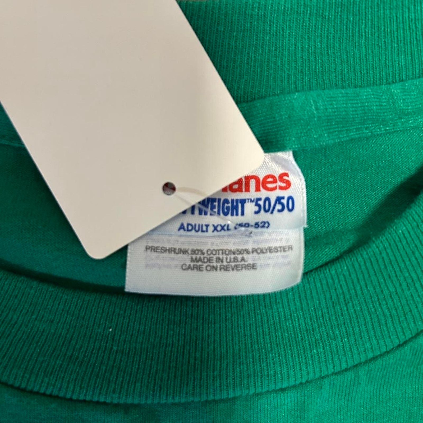 Hanes VTG 90s Green Sun Drop cotton t-shirt Size US XXL / EU 58 / 5 - 3 Thumbnail