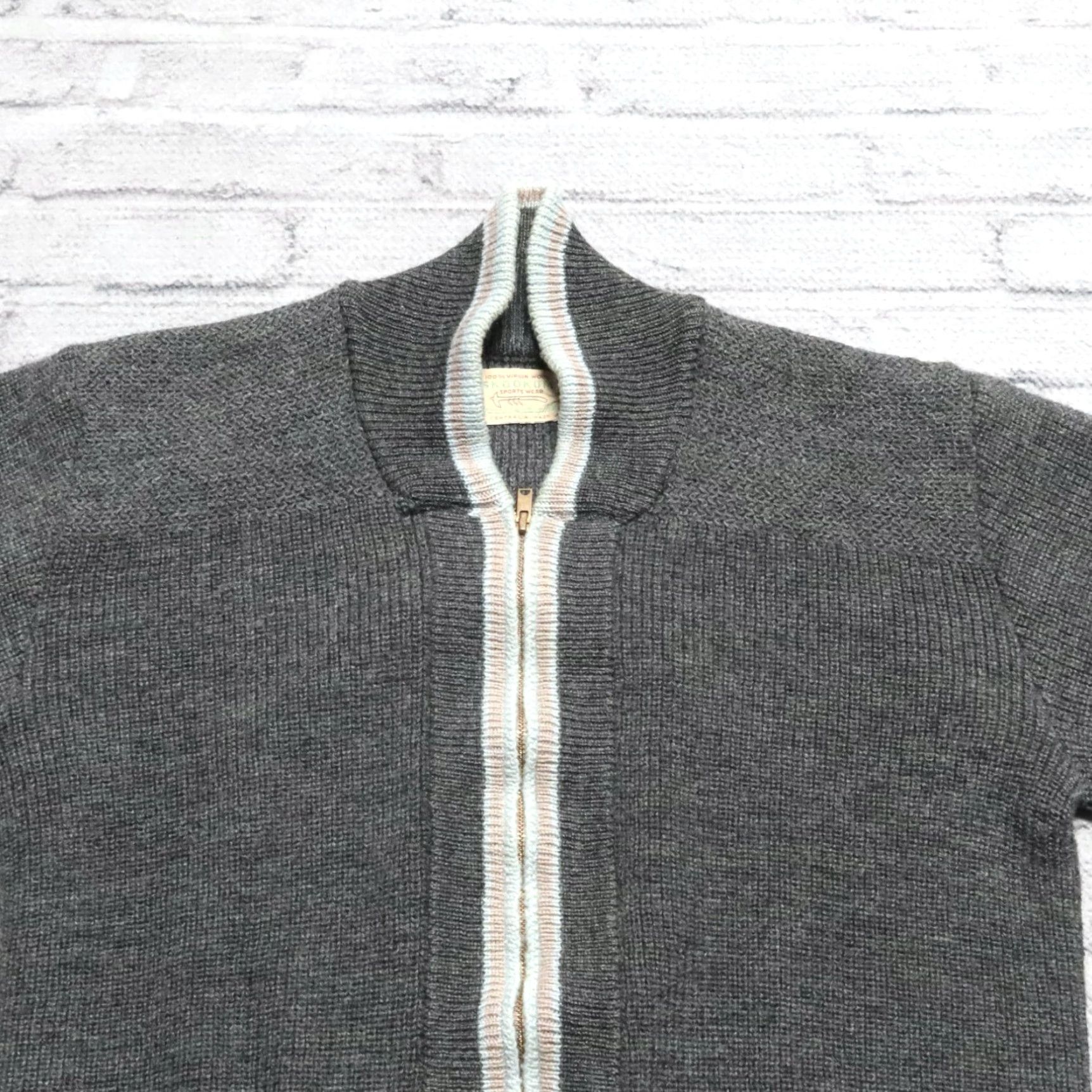Vintage VINTAGE Skookum Wool Cardigan Jacket Mens 44 Grey Cardigan Wool Jacket 1940s 44 Mens Size US XXL / EU 58 / 5 - 2 Thumbnail