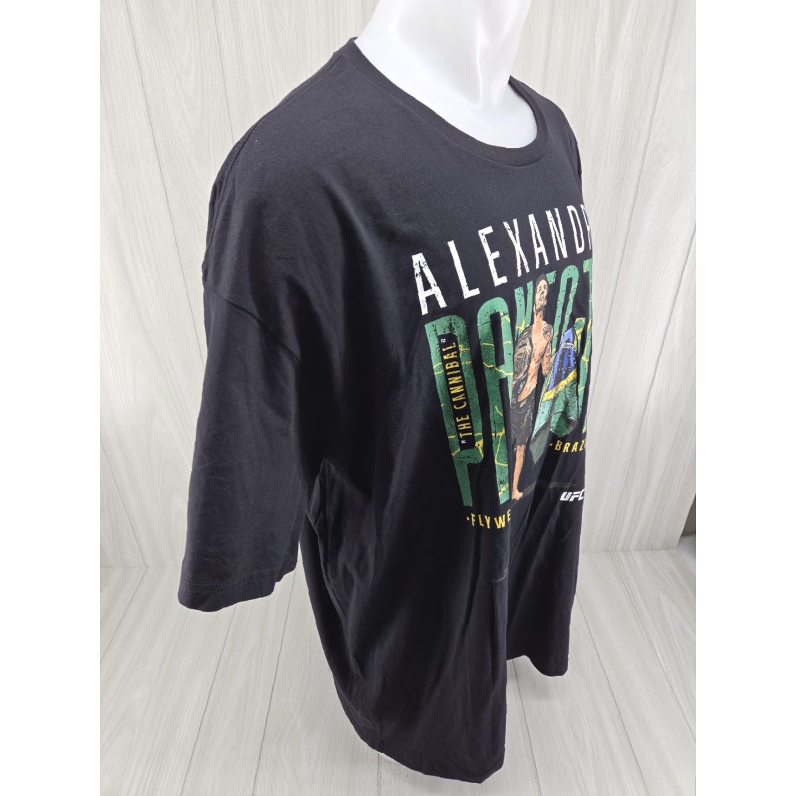 Vintage Alexandre Pantoja The Cannibal T-Shirt 4XL Black Unisex Adults Short Sleeve Round Neck Graphic Print 500 Level Gildan 5000 MMA Shirt Size US XXL / EU 58 / 5 - 7 Thumbnail