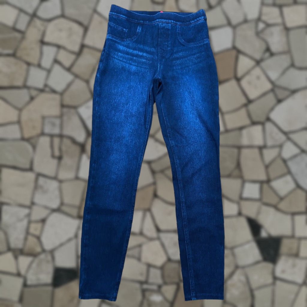 Spanx SPANX Jeans Jeggings Slim Dark Denim High Rise Pull On Blue 27 in Inseam 27.5 in Cotton Blend City Hipster Bohemian Stretch Womens Size 28" / US 6 / IT 42 - 1 Thumbnail