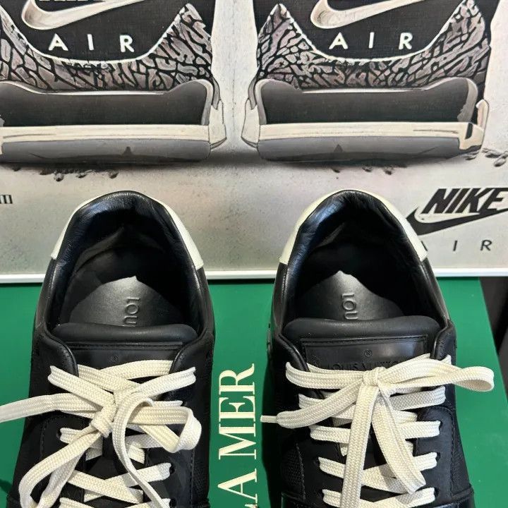 Louis Vuitton Louis Vuitton Low-Top Casual Sneakers in Black Green -2508 Size US 9.5 / EU 42-43 - 2 Thumbnail