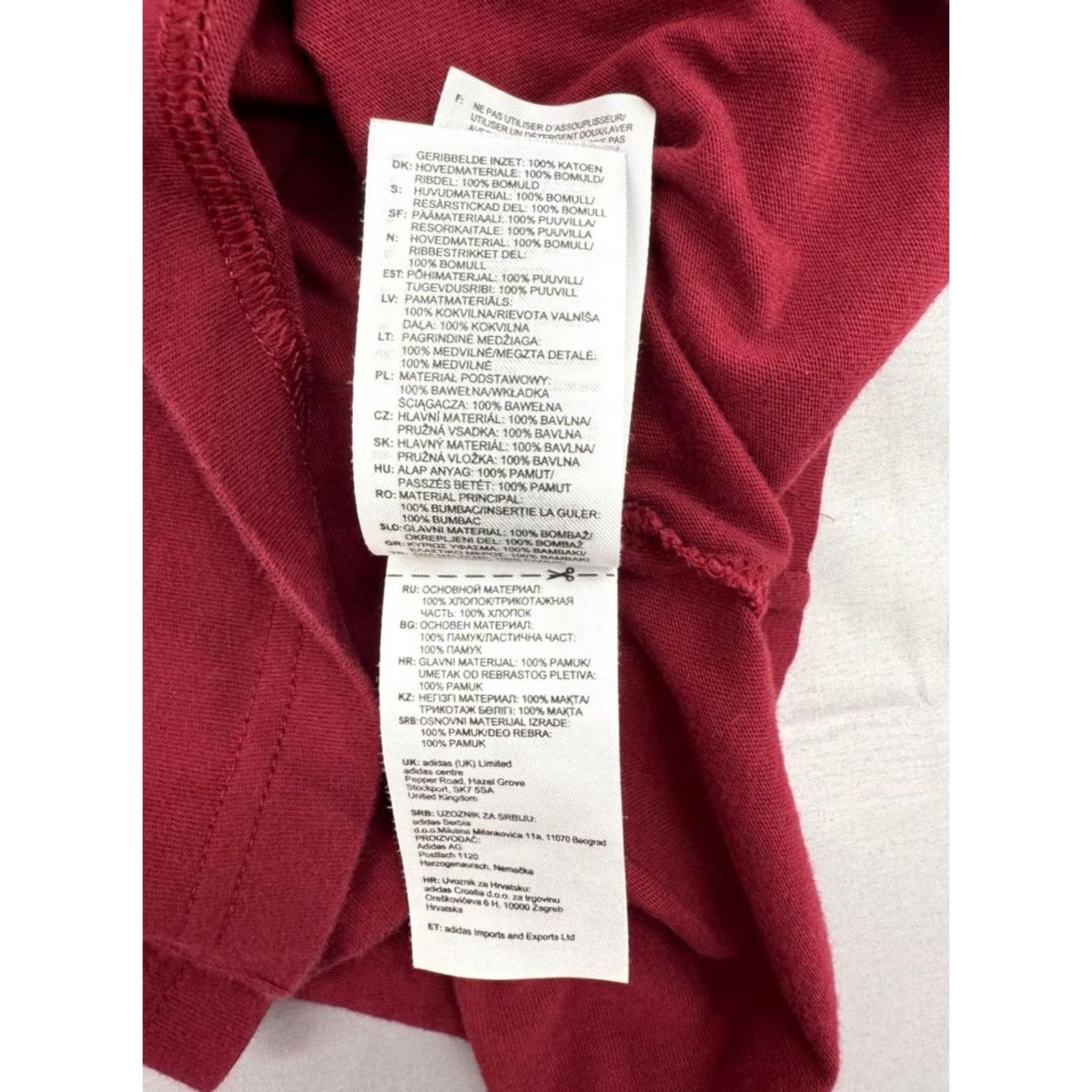 Adidas Adidas Originals T-Shirt Men XS Burgundy 3-Stripes Stripe Cotton Short Sleeve Crew Neck Jersey Relaxed Fit Size US XS / EU 42 / 0 - 4 Thumbnail