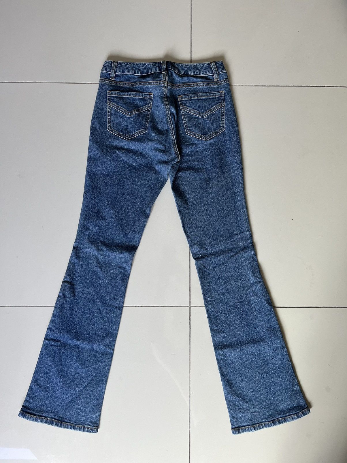 Japanese Brand Issey Miyake Inspired Image Japan Diamond Bootcut Jeans Size 28" / US 6 / IT 42 - 7 Thumbnail