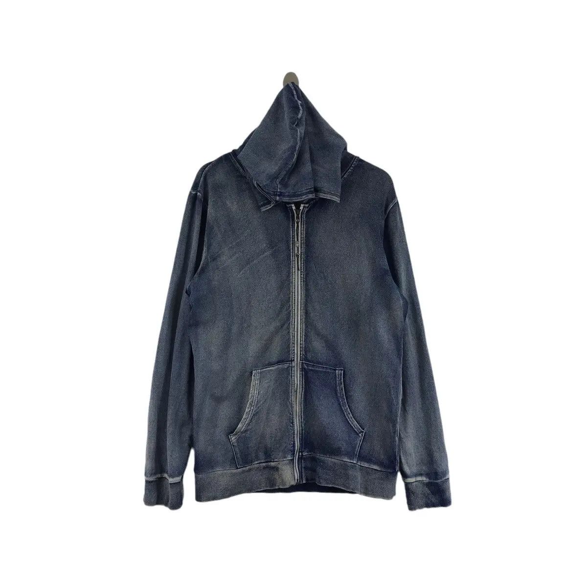 Vintage Vintage COOK JEANS JAPAN Pure Indigo Natural Distress Jacket Size US L / EU 52-54 / 3 - 1 Thumbnail