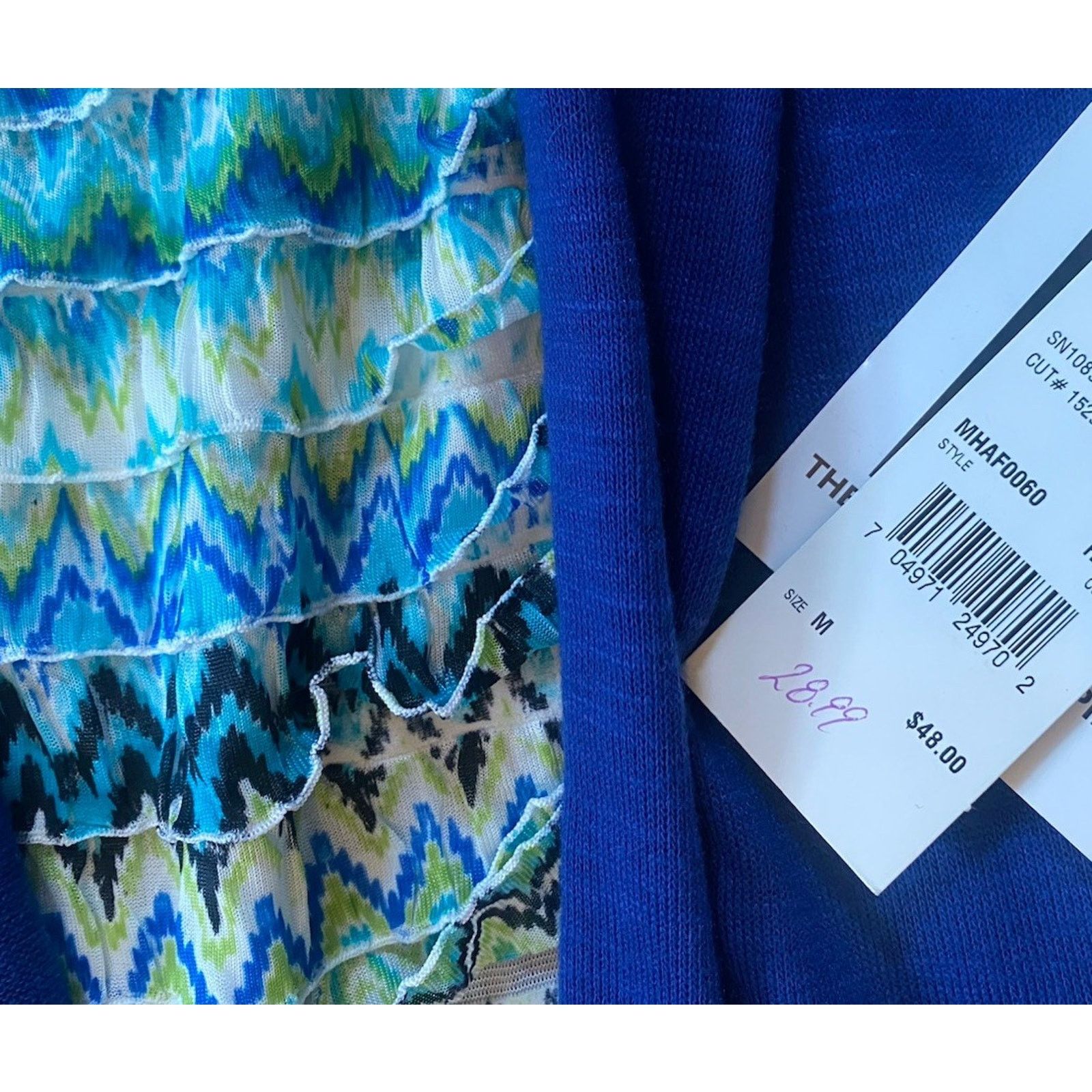 Other NWT Notations Layered Sweater Women’s Medium Blue Multi $48 Size M / US 6-8 / IT 42-44 - 4 Thumbnail