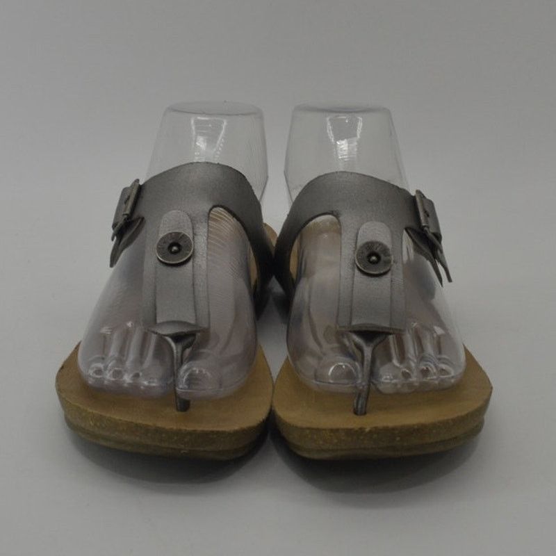 Other Blowfish Sandals Silver Metallic Thong Buckle Casual 8.5 Size US 8.5 / IT 38.5 - 5 Thumbnail