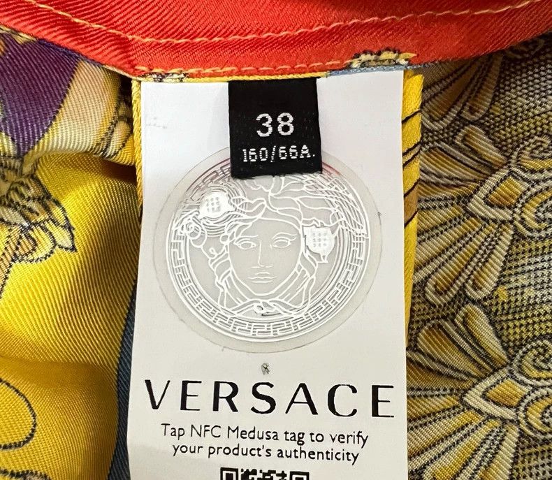Versace Versace Gold pleated skirt skirt Size 37" - 4 Thumbnail