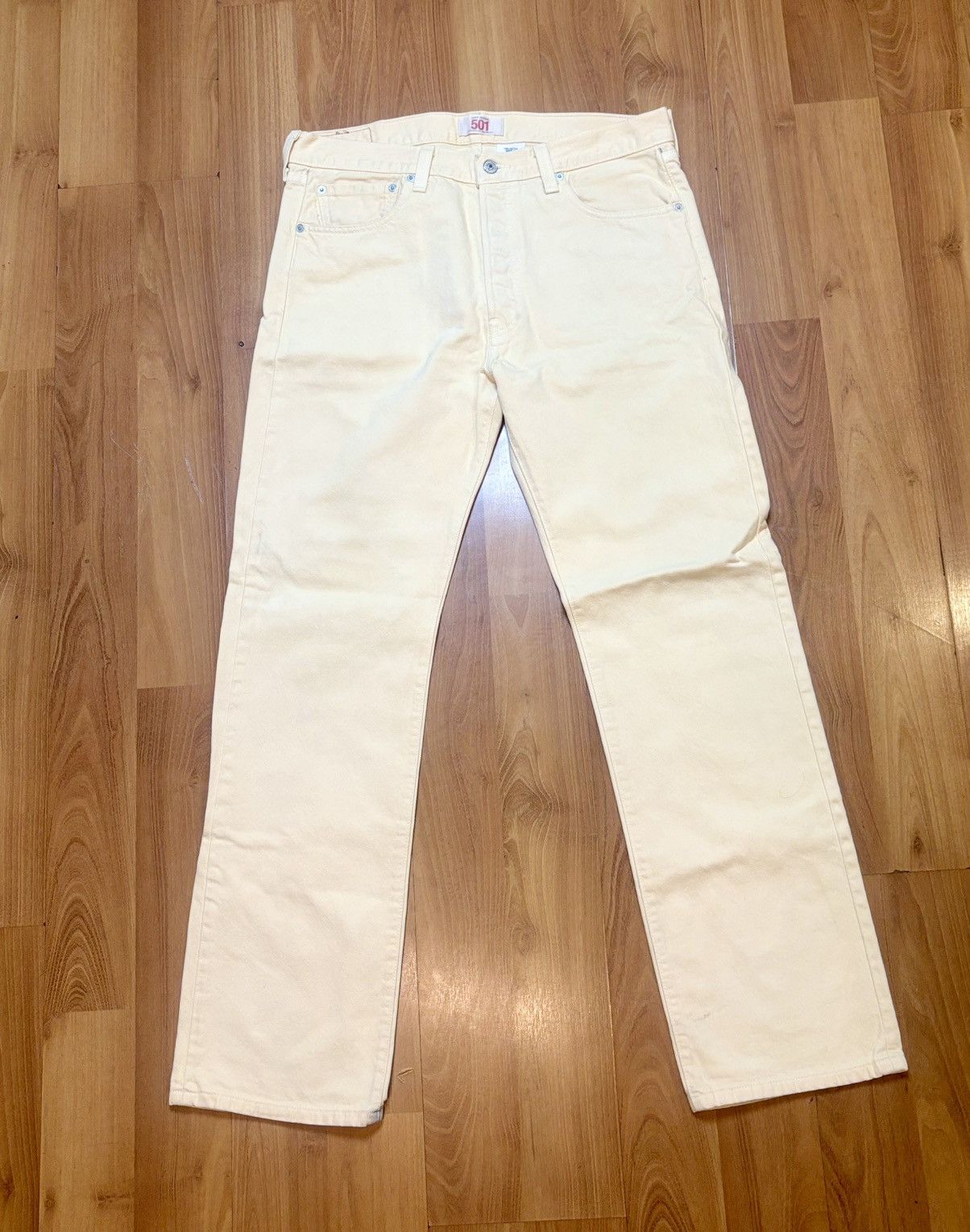 Levi's Vintage Clothing Cream Dyed Baggy Denim Size US 34 / EU 50 - 1 Thumbnail