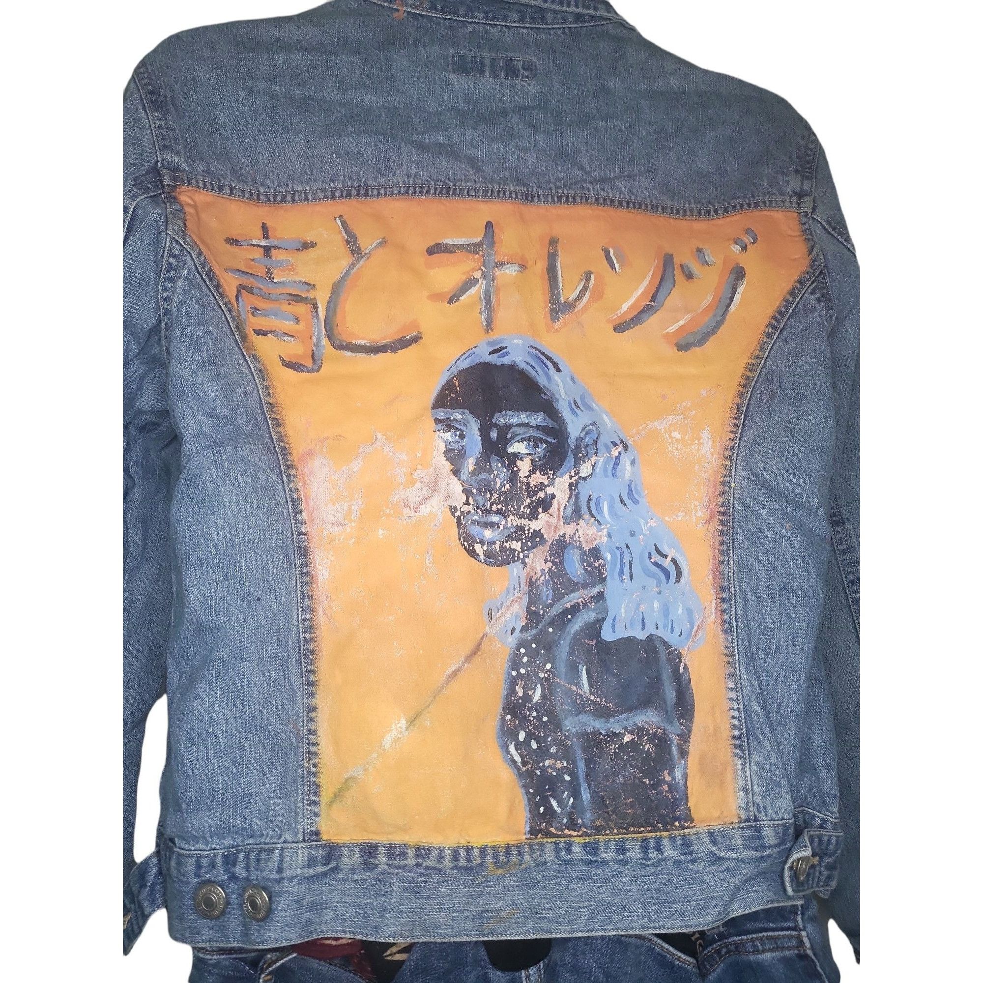 Other French Cuff Denim Embroidered Jacket Women Sz L Big Graphic Size L / US 10 / IT 46 - 5 Thumbnail