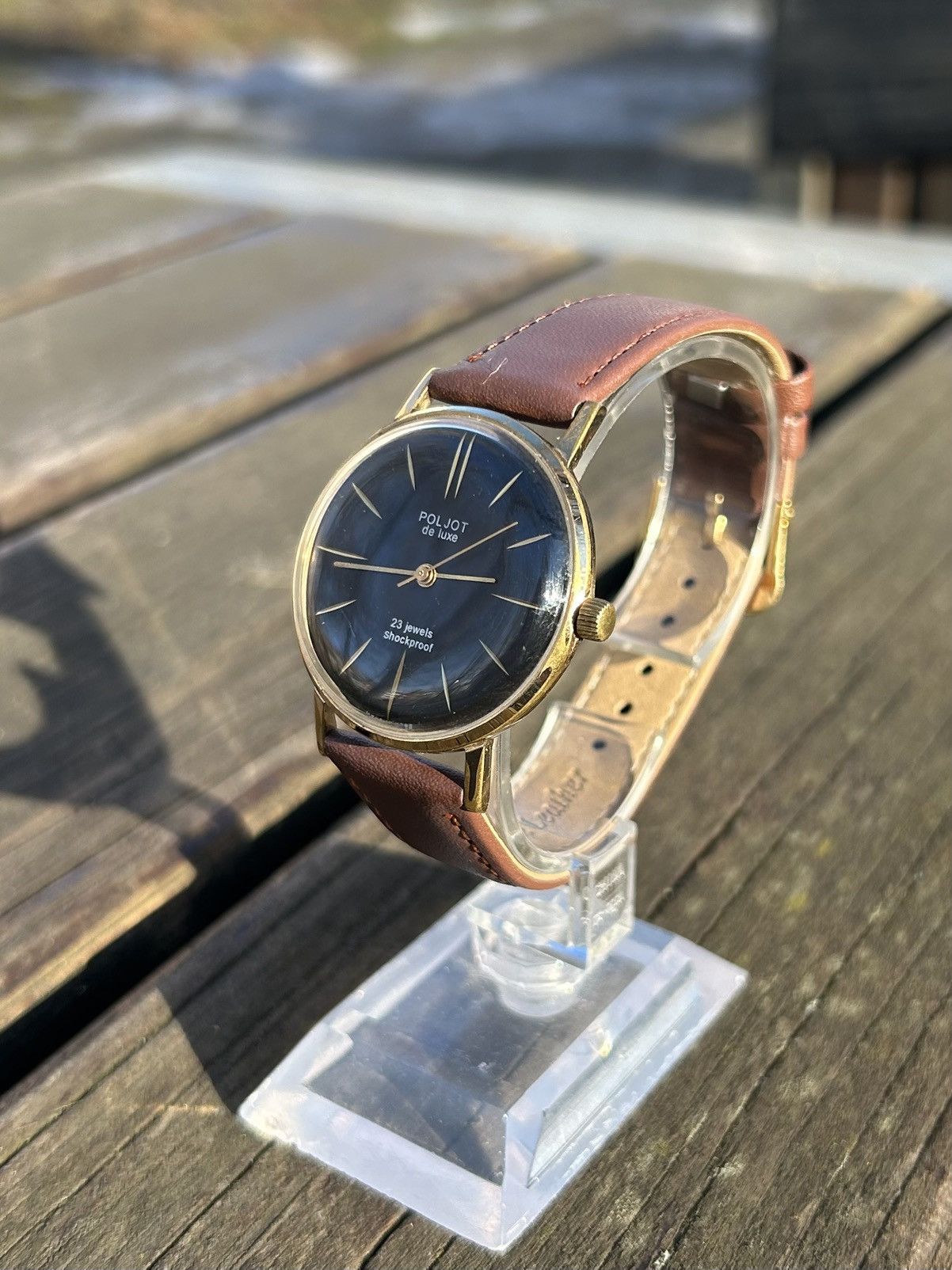 Vintage Vintage Watch Poljot Gold Plated Mechanical Authentic 1980s Size ONE SIZE - 5 Thumbnail